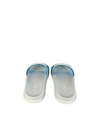Fendi Baguette Rubber Slides in Blue