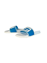 Fendi Baguette Rubber Slides in Blue