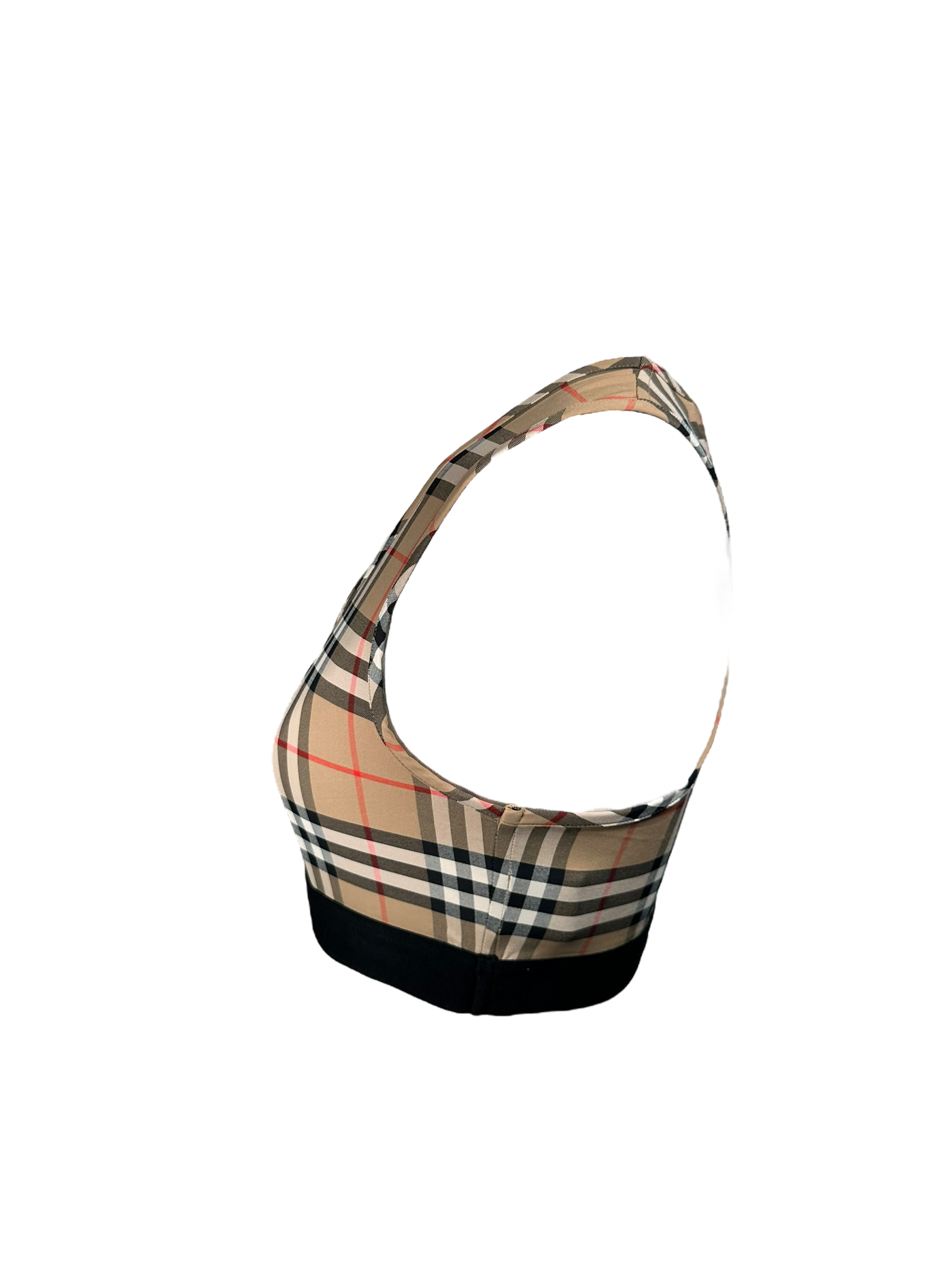 Burberry Logo Detail Check Bra Top