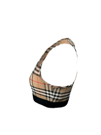 Burberry Logo Detail Check Bra Top