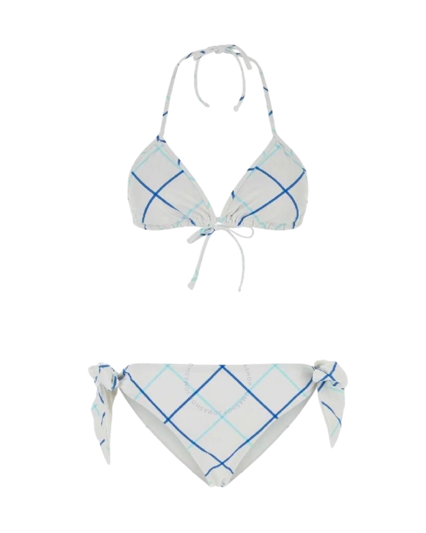 Burberry Check Pattern Tie-Fastening  Bikini