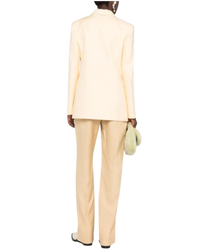 Jil Sander Techno-Gabardine Tailored Jacket – Champagne