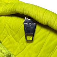 Balmain B-Army Quilted Monogram Crossbody Sling — Neon Yellow