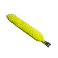 Balmain B-Army Quilted Monogram Crossbody Sling — Neon Yellow