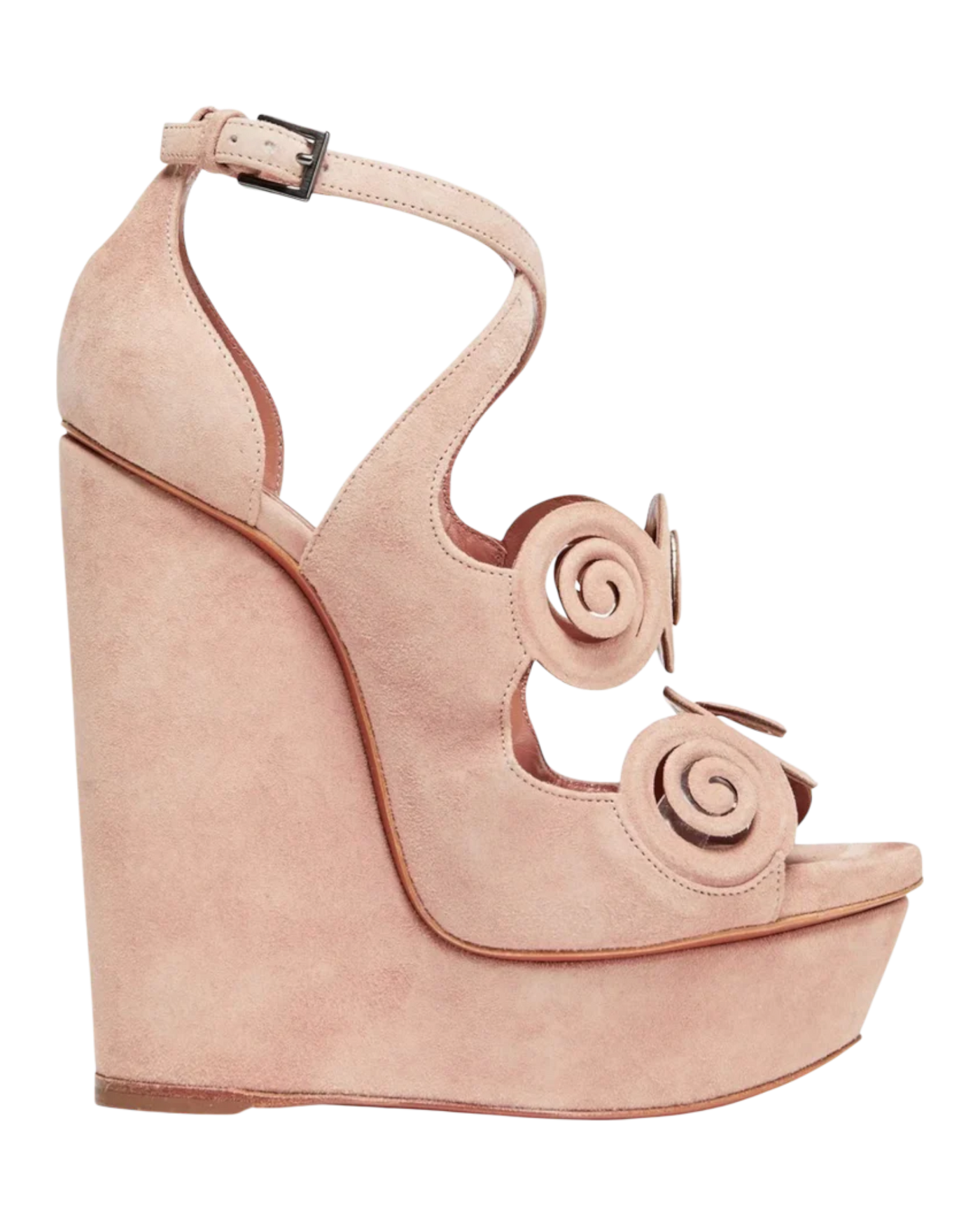 Alaïa Rose Suede Sandals ChangeClear