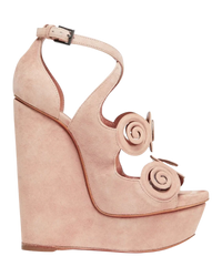 Alaïa Rose Suede Sandals ChangeClear