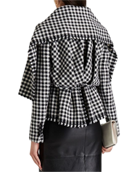 Dolce & Gabbana Double-breasted Houndstooth Wool-Blend Tweed Jacket