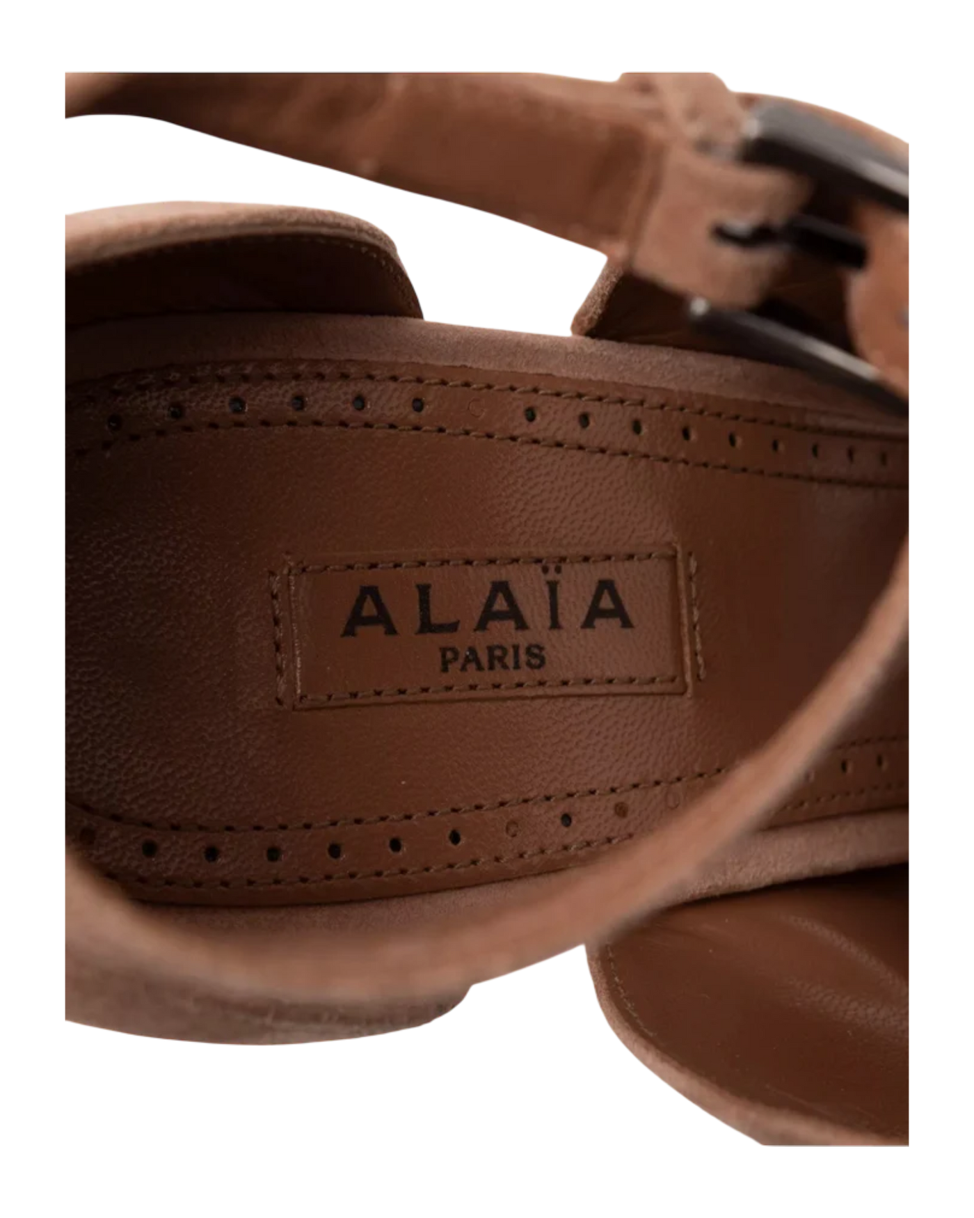 Alaïa Rose Suede Sandals ChangeClear