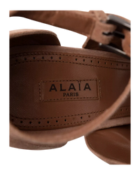 Alaïa Rose Suede Sandals ChangeClear