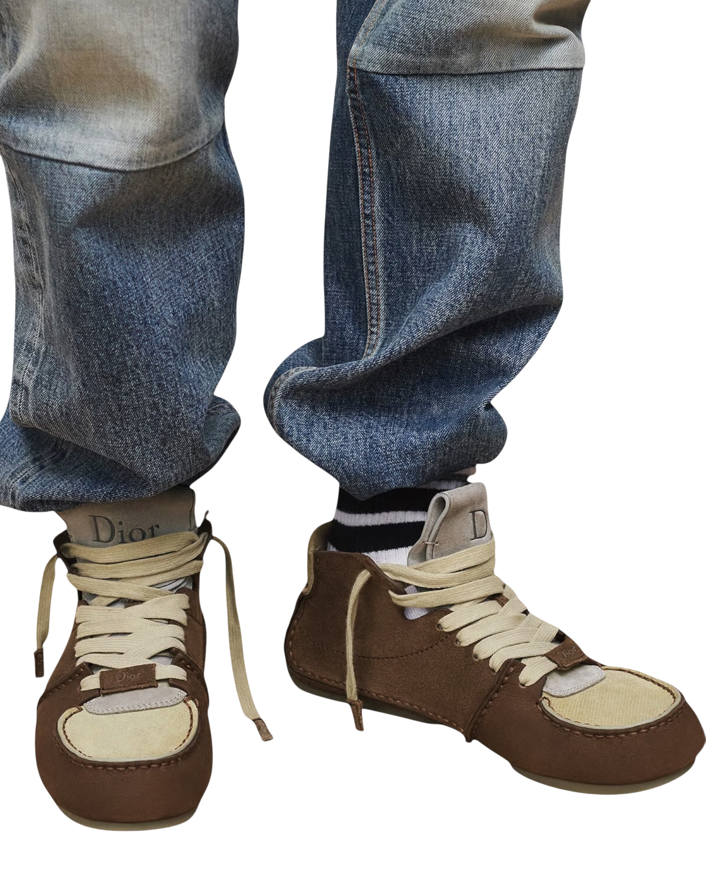 Dior Roadie Lace-Up Boot — Brown Nubuck & Suede, EU 44 / US 11