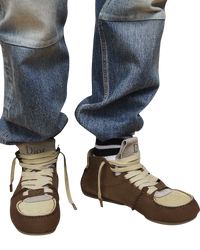Dior Roadie Lace-Up Boot — Brown Nubuck & Suede, EU 44 / US 11