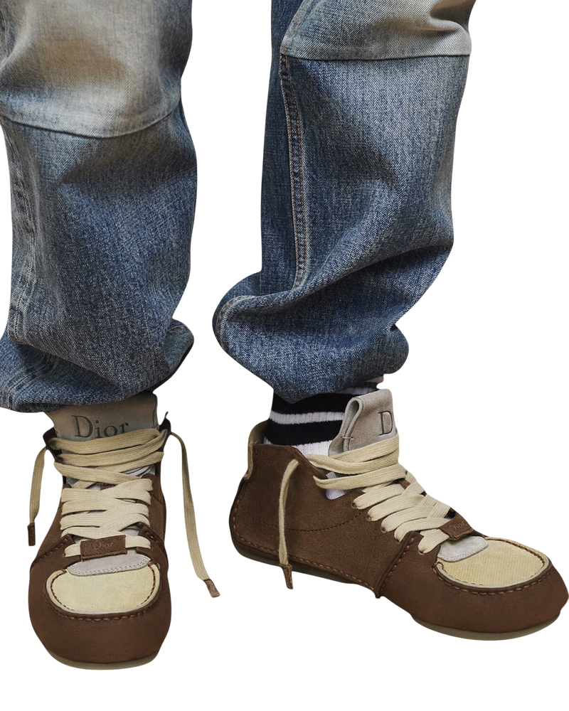 Dior Roadie Lace-Up Boot — Brown Nubuck & Suede, EU 44 / US 11