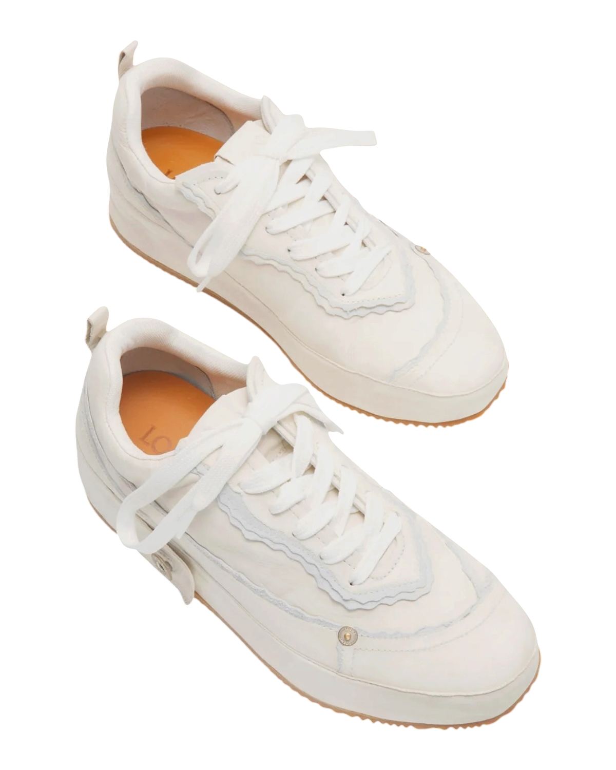 Loewe Deconstructed Leather Sneakers — White, EU 42 / US 9