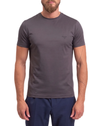 Prada Slim-Fit Logo-Embroidered Stretch Cotton T-Shirt — Grey, Size M