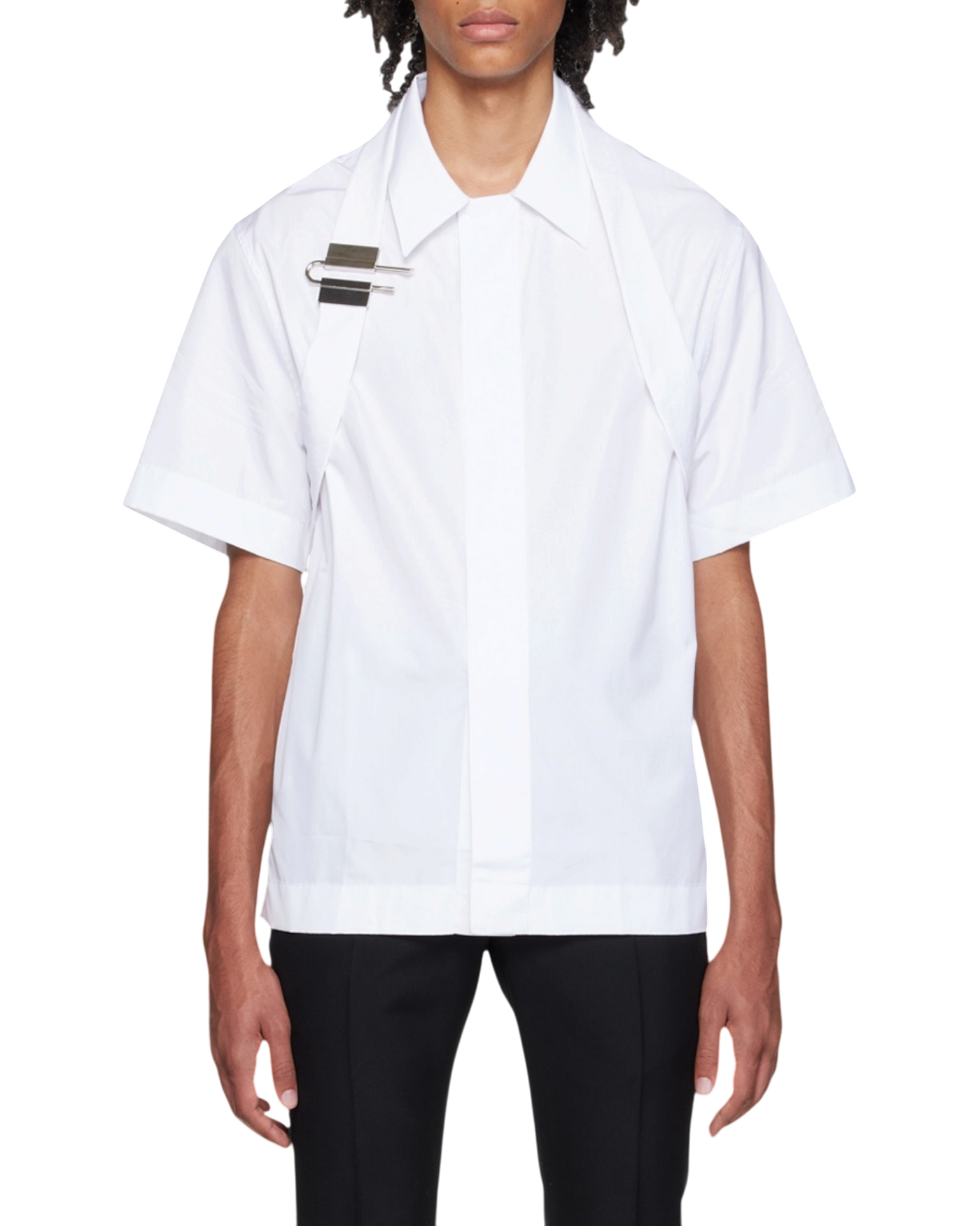 Givenchy U-Lock Button-Up Shirt — White, Size 39 / M