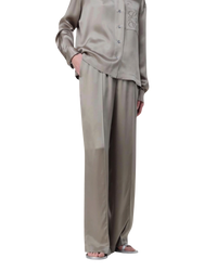 Loewe Silk Pyjama Trousers — Laurel Green, Size S