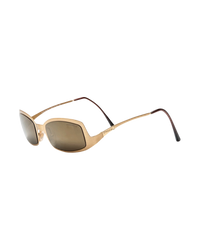 Chanel 4022 Rectangle Sunglasses — Brushed Gold/Brown