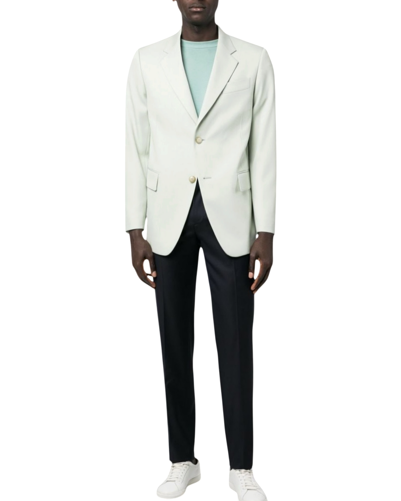 Lanvin Single-Breasted Wool Blazer — Sage Green, IT 48