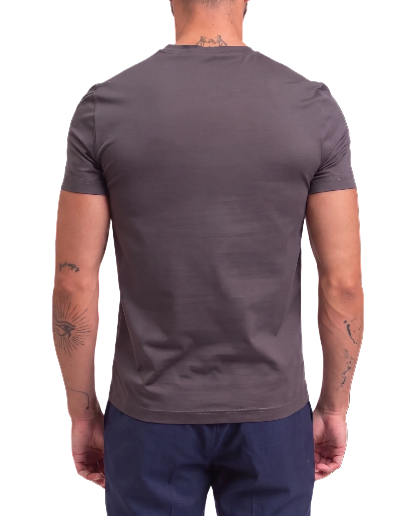 Prada Slim-Fit Logo-Embroidered Stretch Cotton T-Shirt — Grey, Size M
