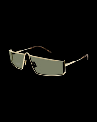 Saint Laurent SL 606 Sunglasses — Gold/Green