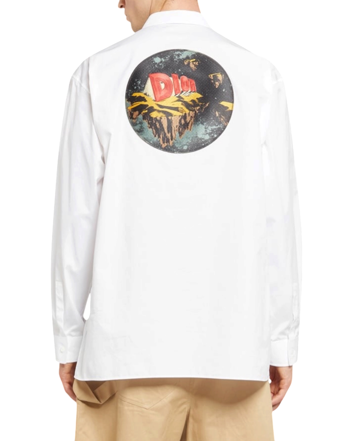 Dior AsteroDior Embroidered Patch Shirt — White, Size 40 / M