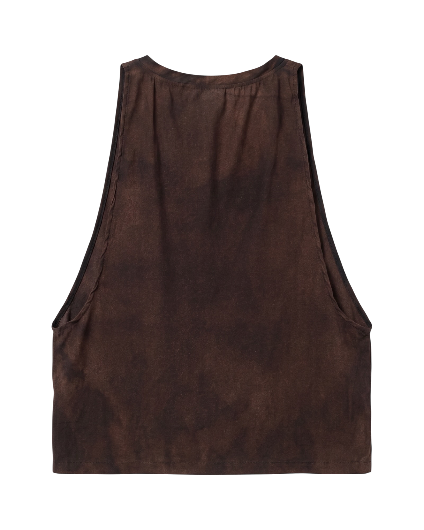 Yves Saint Laurent Rive Gauche Silk Logo Canotta — Brown, Size S
