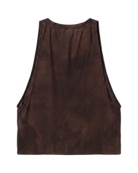 Yves Saint Laurent Rive Gauche Silk Logo Canotta — Brown, Size S