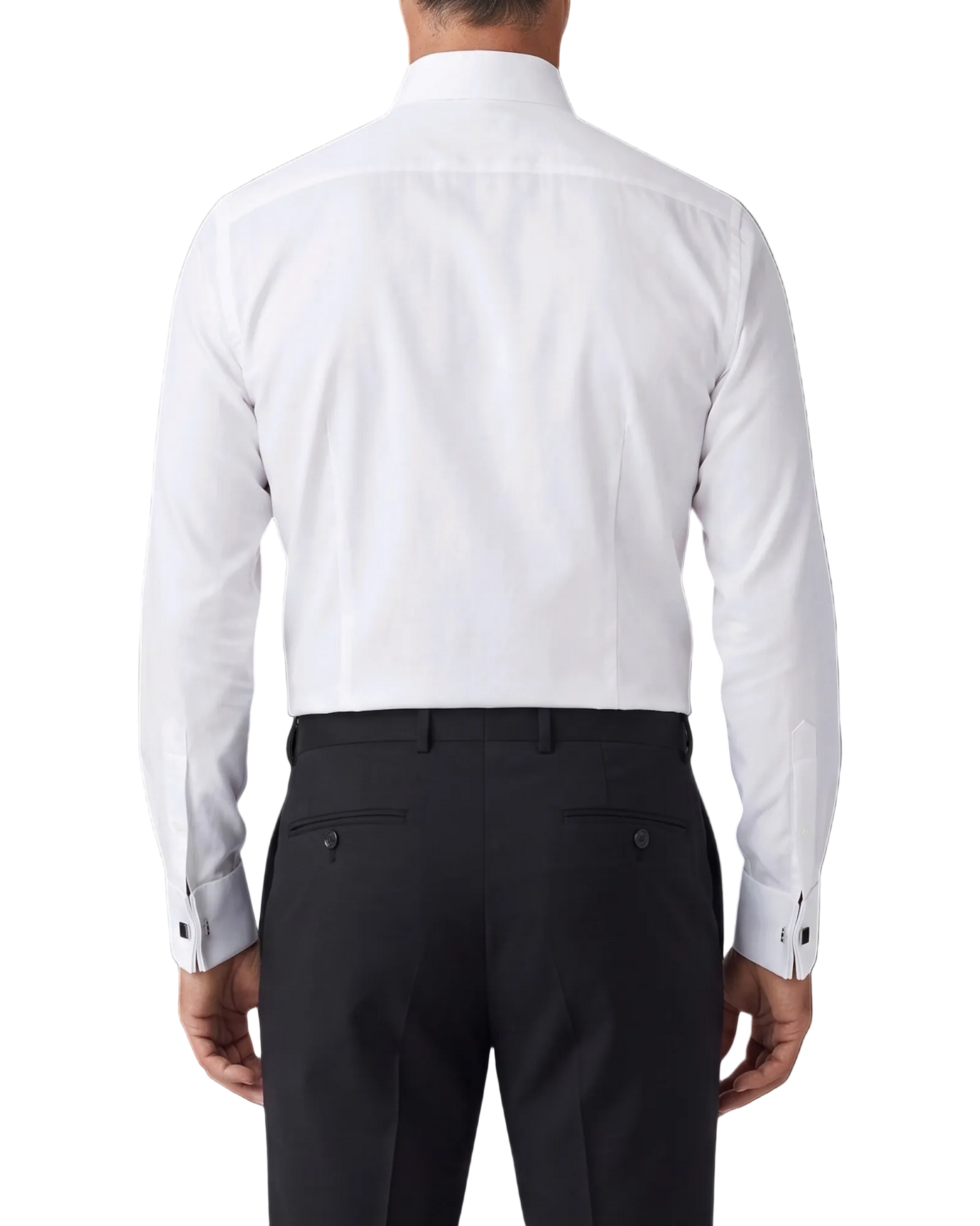 Tom Ford Piqué Poplin Evening Shirt — Optical White, Size 42 / XL