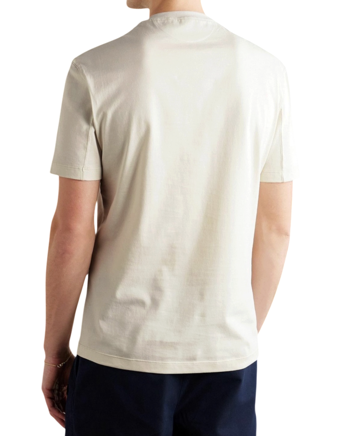 Brunello Cucinelli Cotton T-Shirt — Ivory, Size M