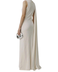 Schiaparelli Long Scarf Jumpsuit — Ecru, Size US 8/IT 42