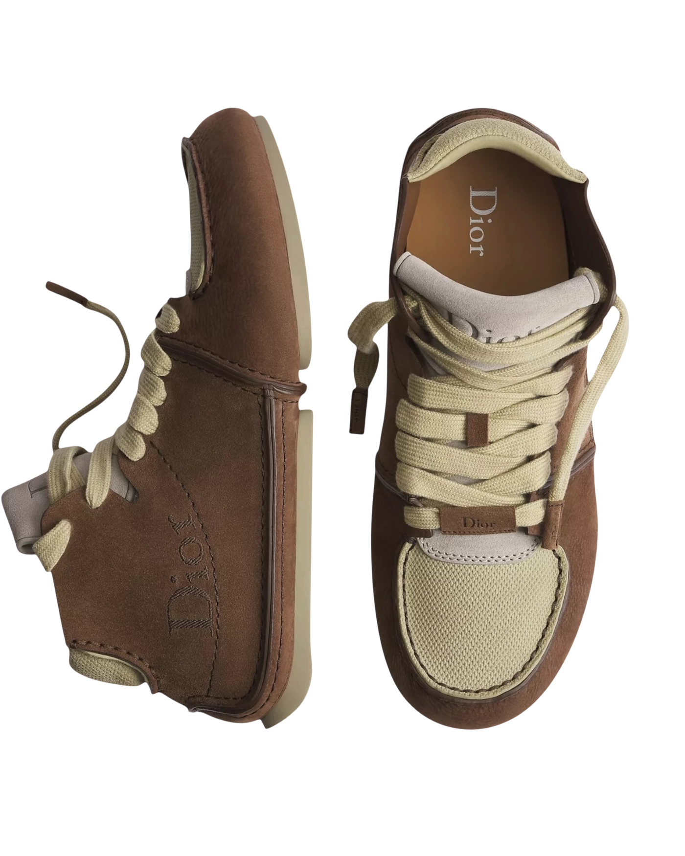 Dior Roadie Lace-Up Boot — Brown Nubuck & Suede, EU 44 / US 11