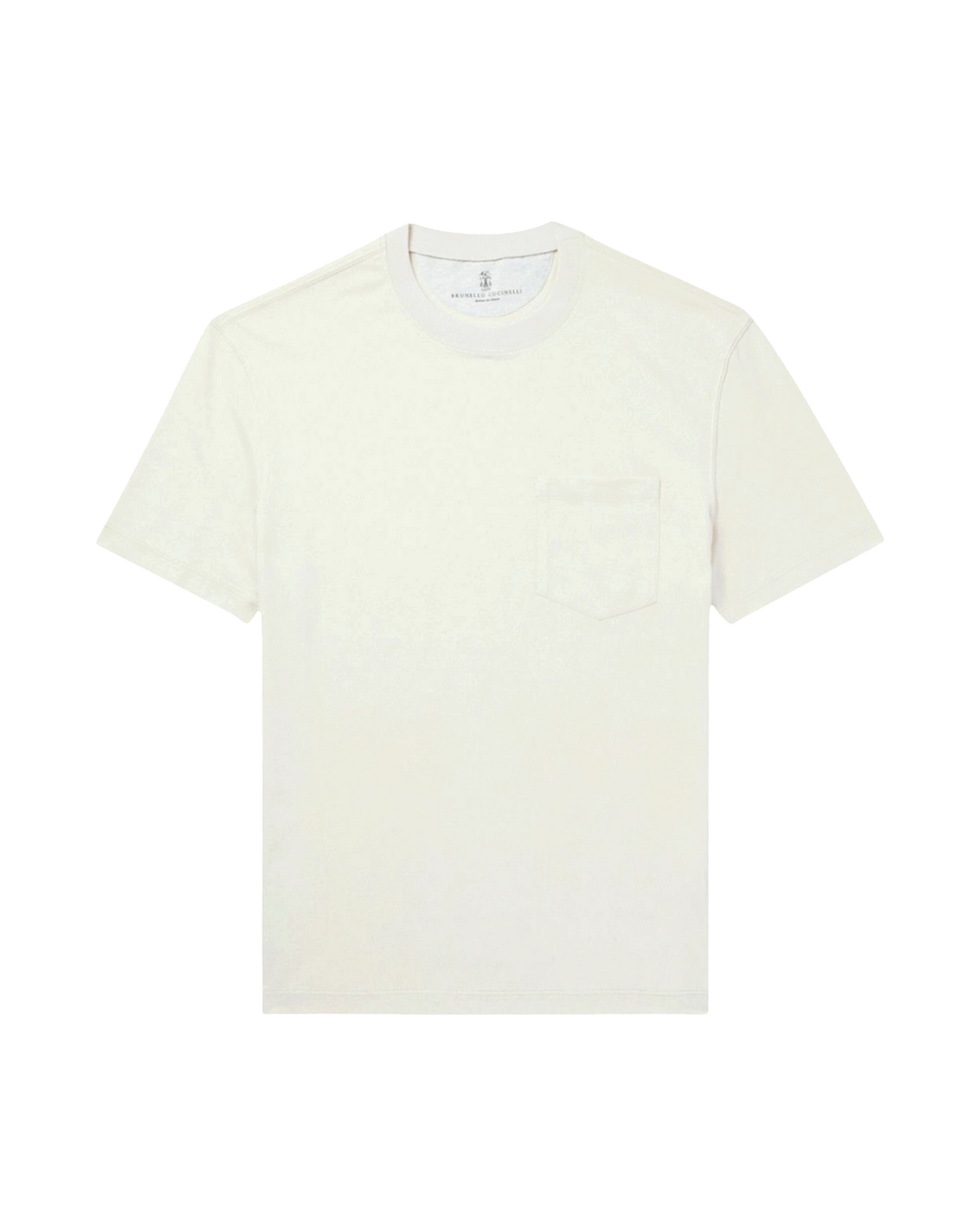 Brunello Cucinelli Cotton T-Shirt — Ivory, Size M