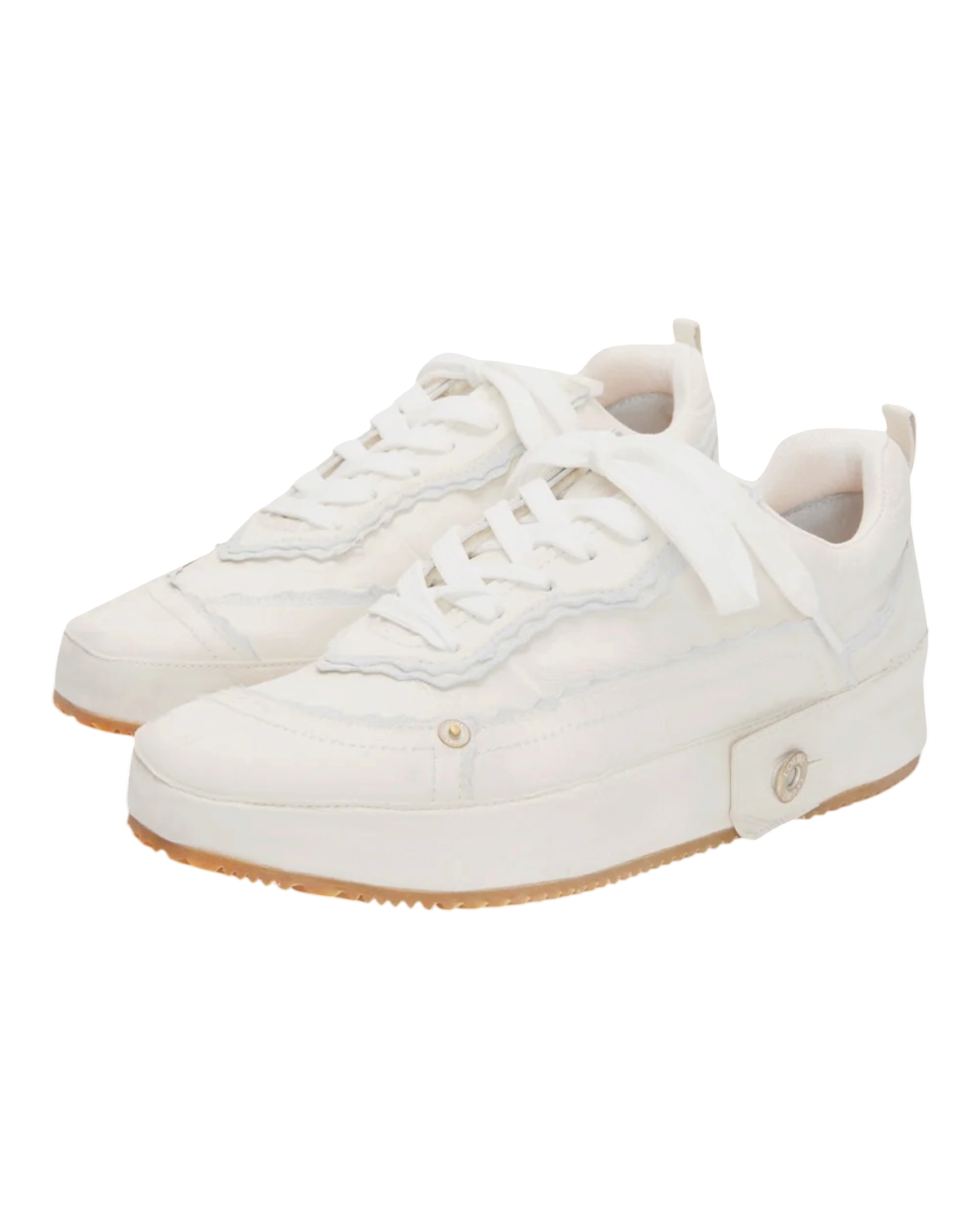 Loewe Deconstructed Leather Sneakers — White, EU 42 / US 9
