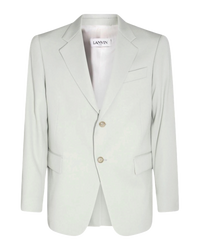 Lanvin Single-Breasted Wool Blazer — Sage Green, IT 48