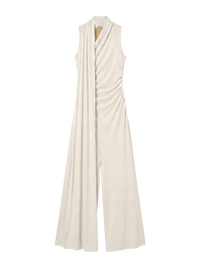 Schiaparelli Long Scarf Jumpsuit — Ecru, Size US 8/IT 42