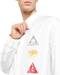 Dior AsteroDior Embroidered Patch Shirt — White, Size 40 / M