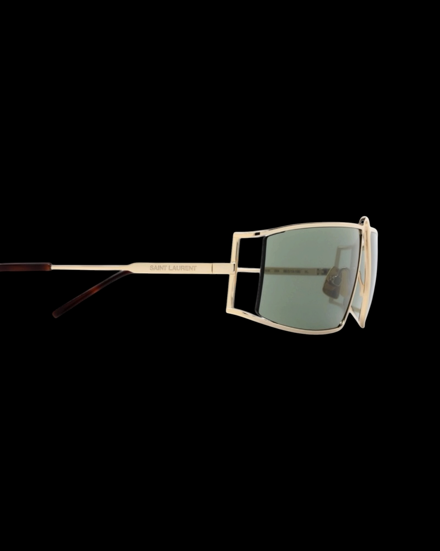 Saint Laurent SL 606 Sunglasses — Gold/Green