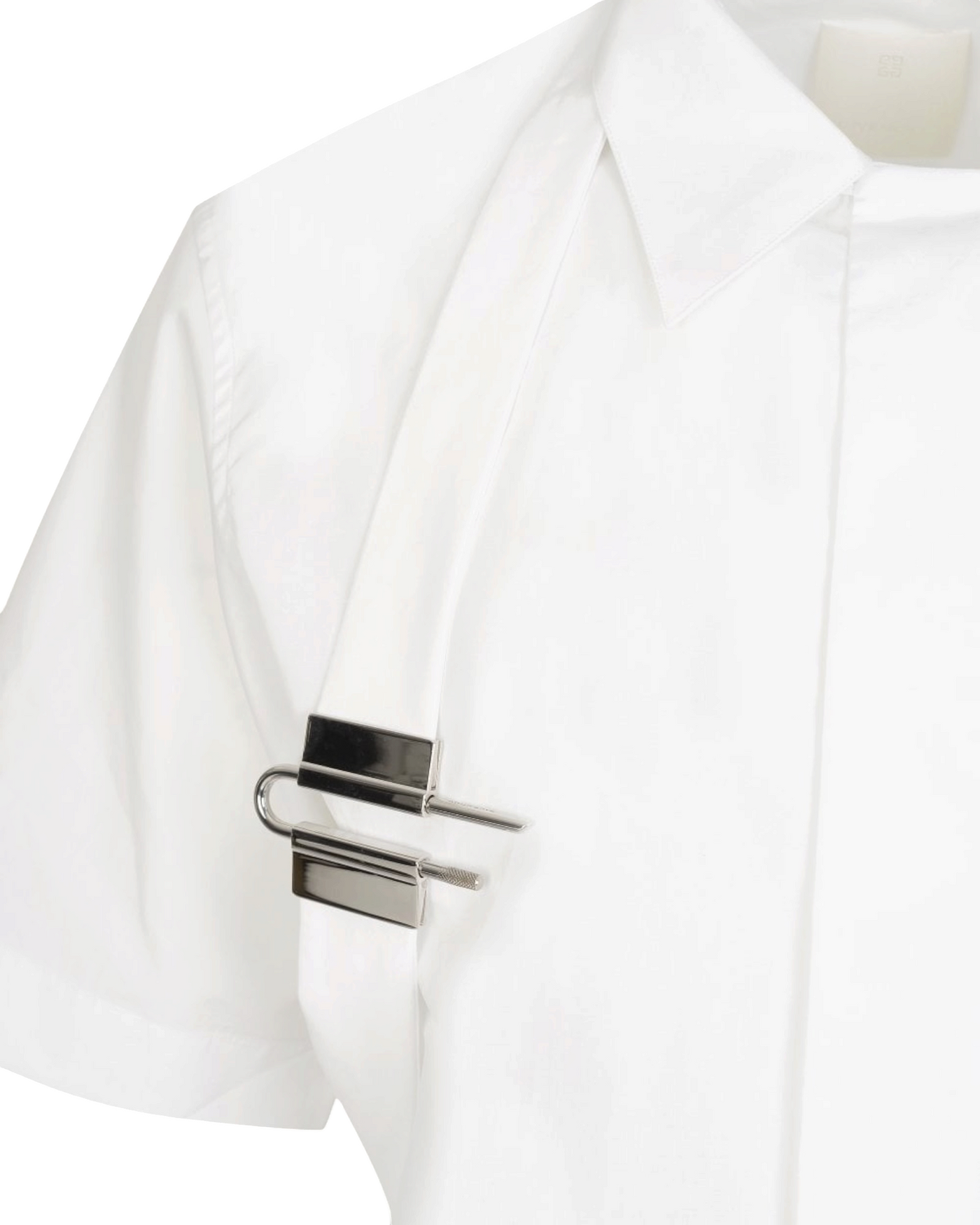 Givenchy U-Lock Button-Up Shirt — White, Size 39 / M