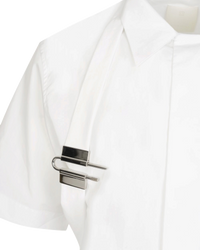 Givenchy U-Lock Button-Up Shirt — White, Size 39 / M