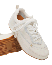 Loewe Deconstructed Leather Sneakers — White, EU 42 / US 9