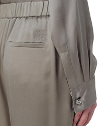 Loewe Silk Pyjama Trousers — Laurel Green, Size S