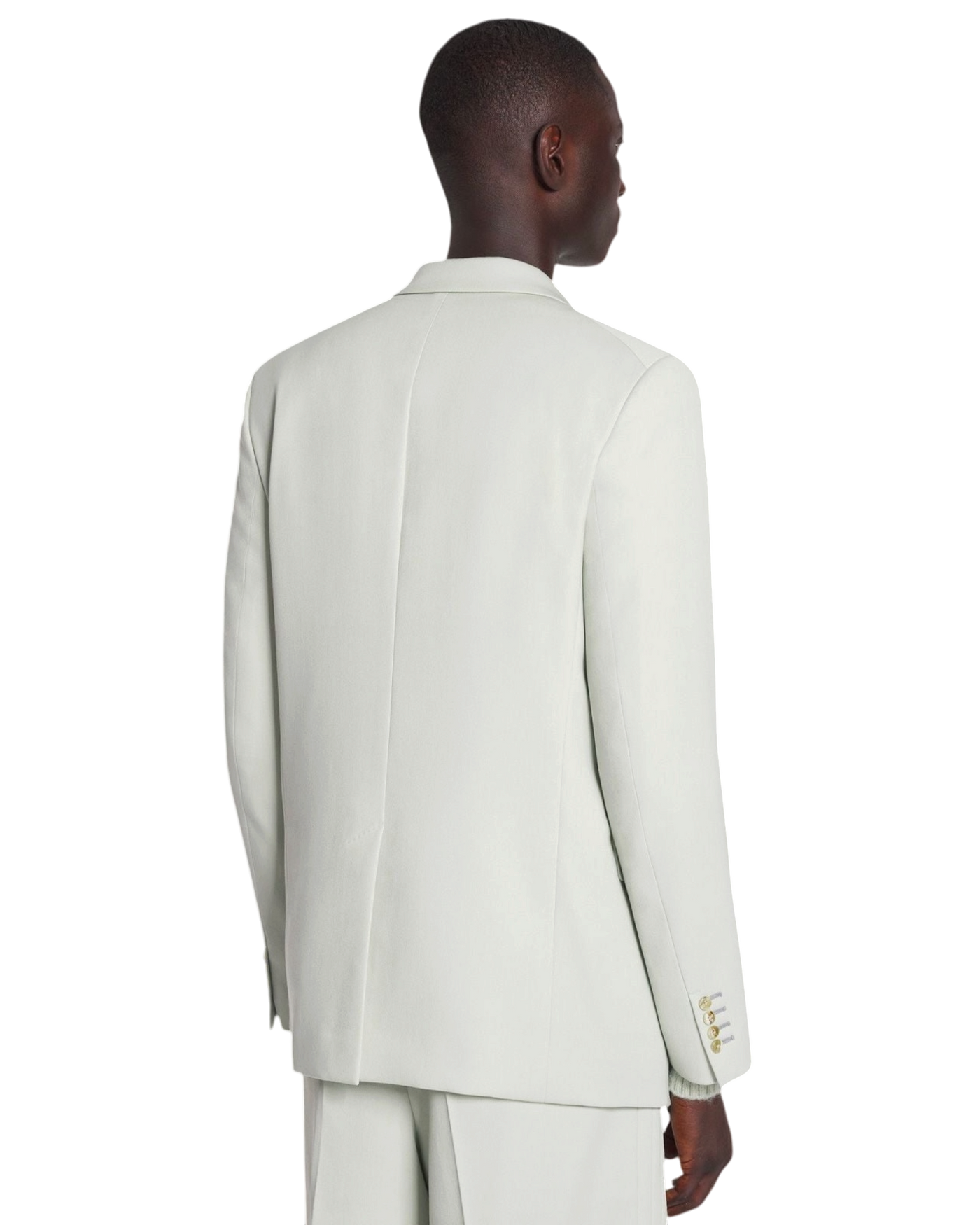 Lanvin Single-Breasted Wool Blazer — Sage Green, IT 48