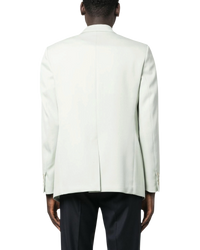 Lanvin Single-Breasted Wool Blazer — Sage Green, IT 48