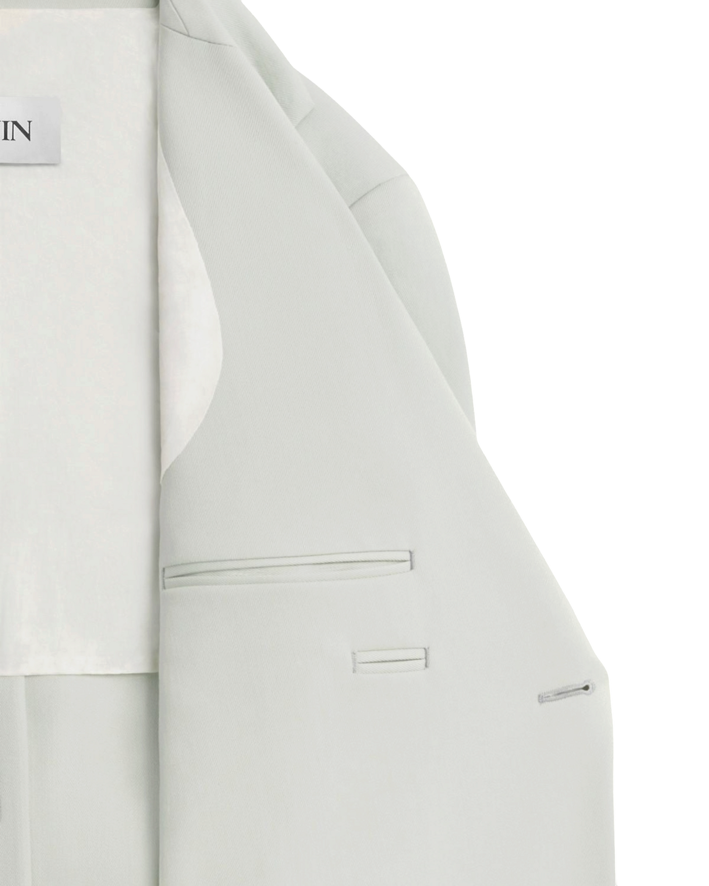 Lanvin Single-Breasted Wool Blazer — Sage Green, IT 48