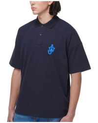 JW Anderson Anchor Patch Polo Shirt in Navy