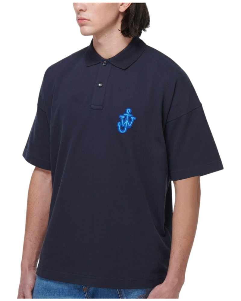 JW Anderson Anchor Patch Polo Shirt in Navy