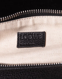 Loewe Puzzle Bag — Black Grainy Leather, interior LOEWE Made in Spain tag