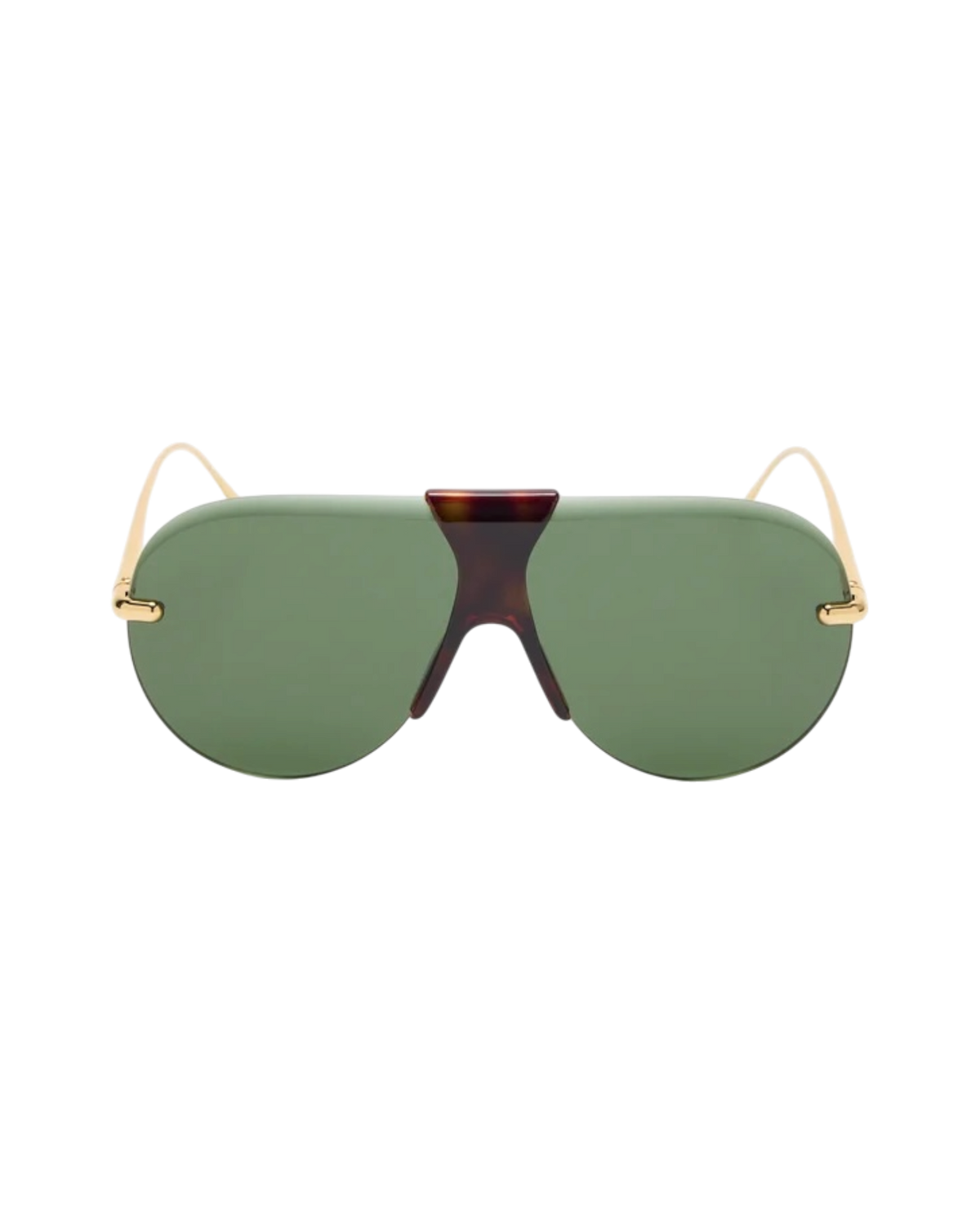Loewe Safari Sunglasses — Havana/Green, front view