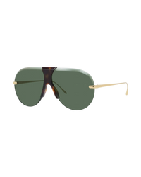Loewe Safari Sunglasses — Havana/Green, on model