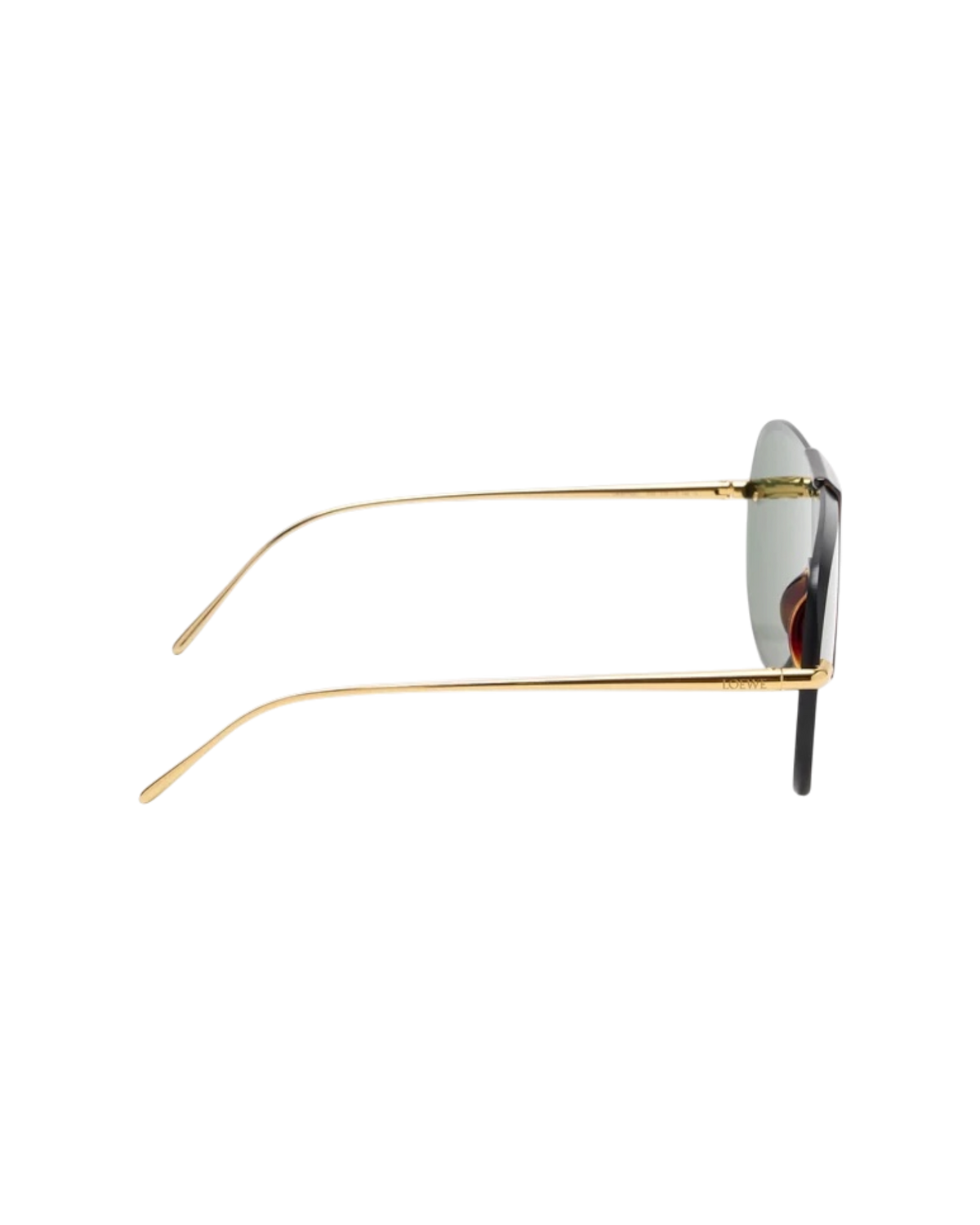 Loewe Safari Sunglasses — Havana/Green, side view